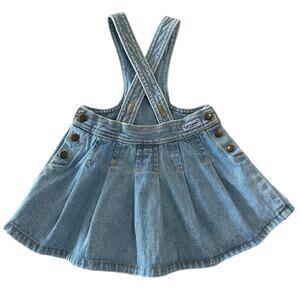 Vintage Baby Guess Denim Pinafore Jumper Dress 2Y Made in USA